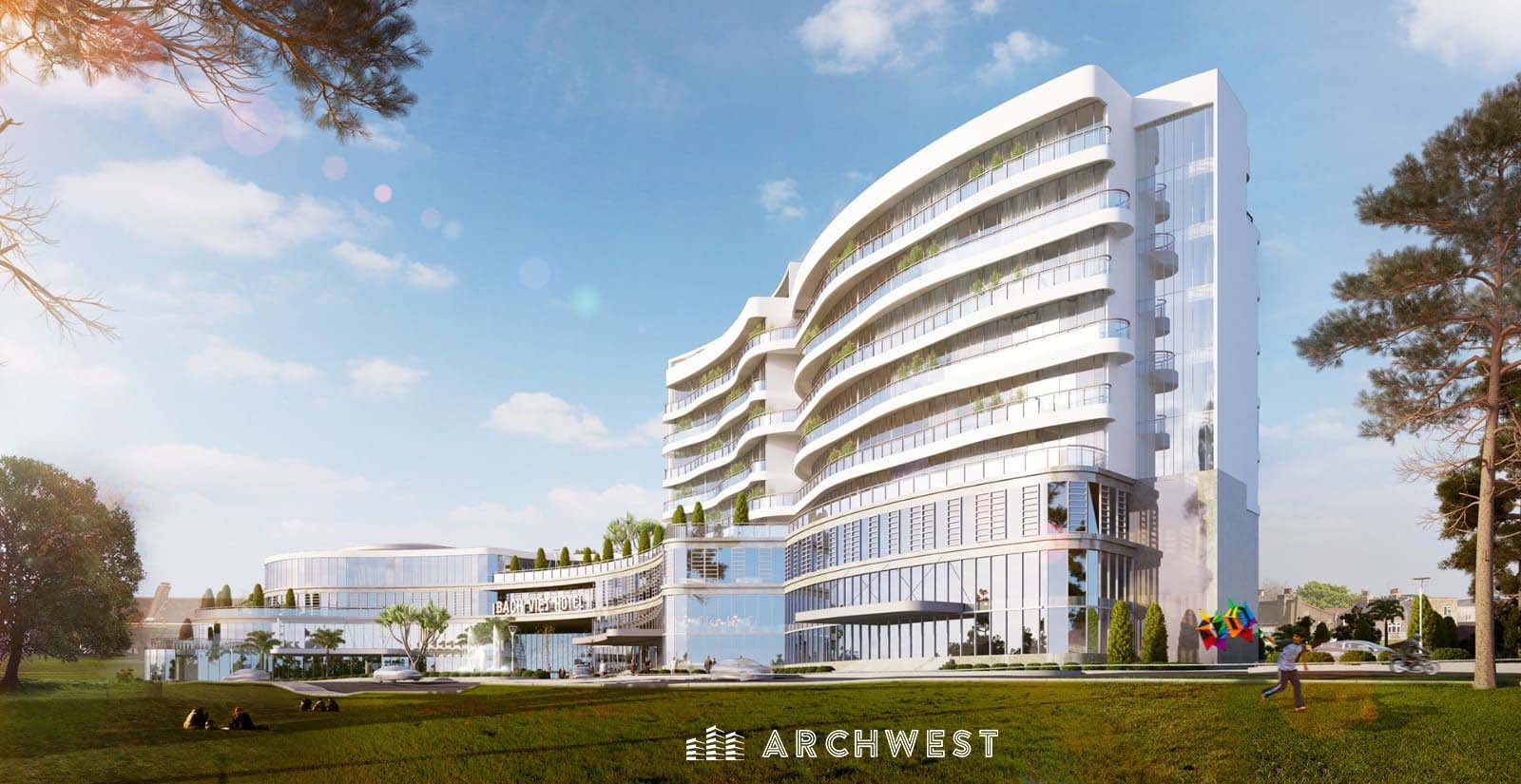 2. 3D Render of Bach River Hotel